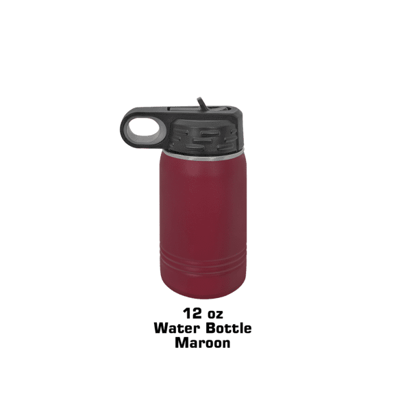 A red fire extinguisher with a black handle.