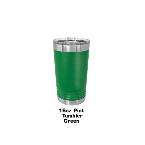 A green cup with the words " your color is green ".