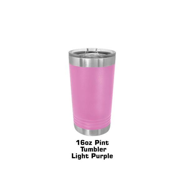 A pink cup with the words " time flies light purple ".