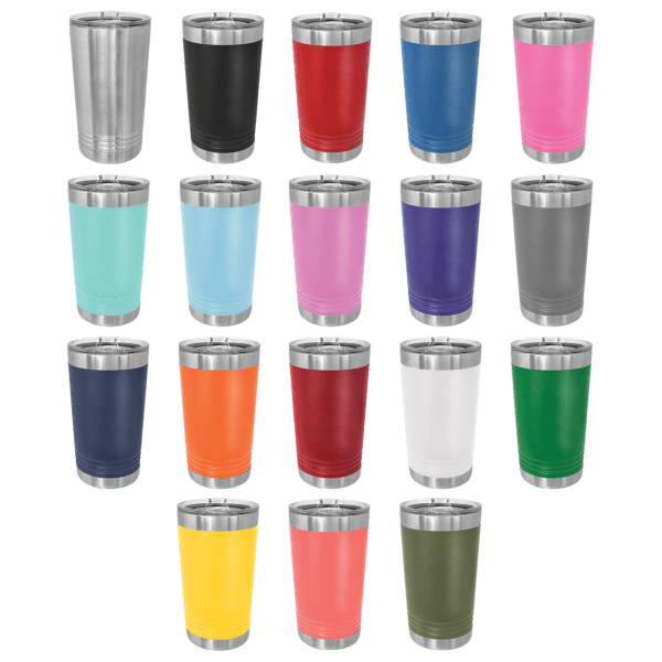 A group of cups that are all different colors.