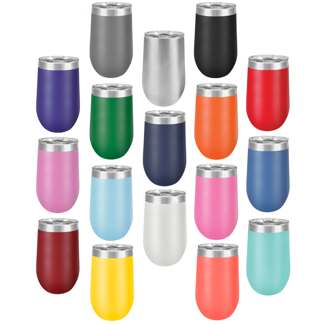 A group of different colored cups on top of each other.