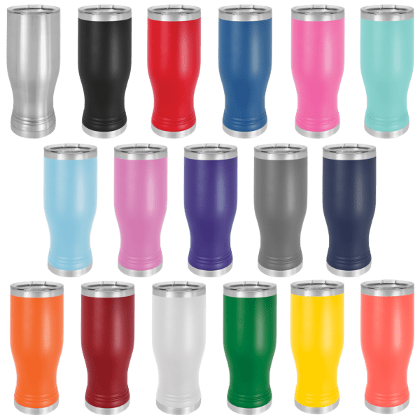 A variety of colors are shown on the same cup.