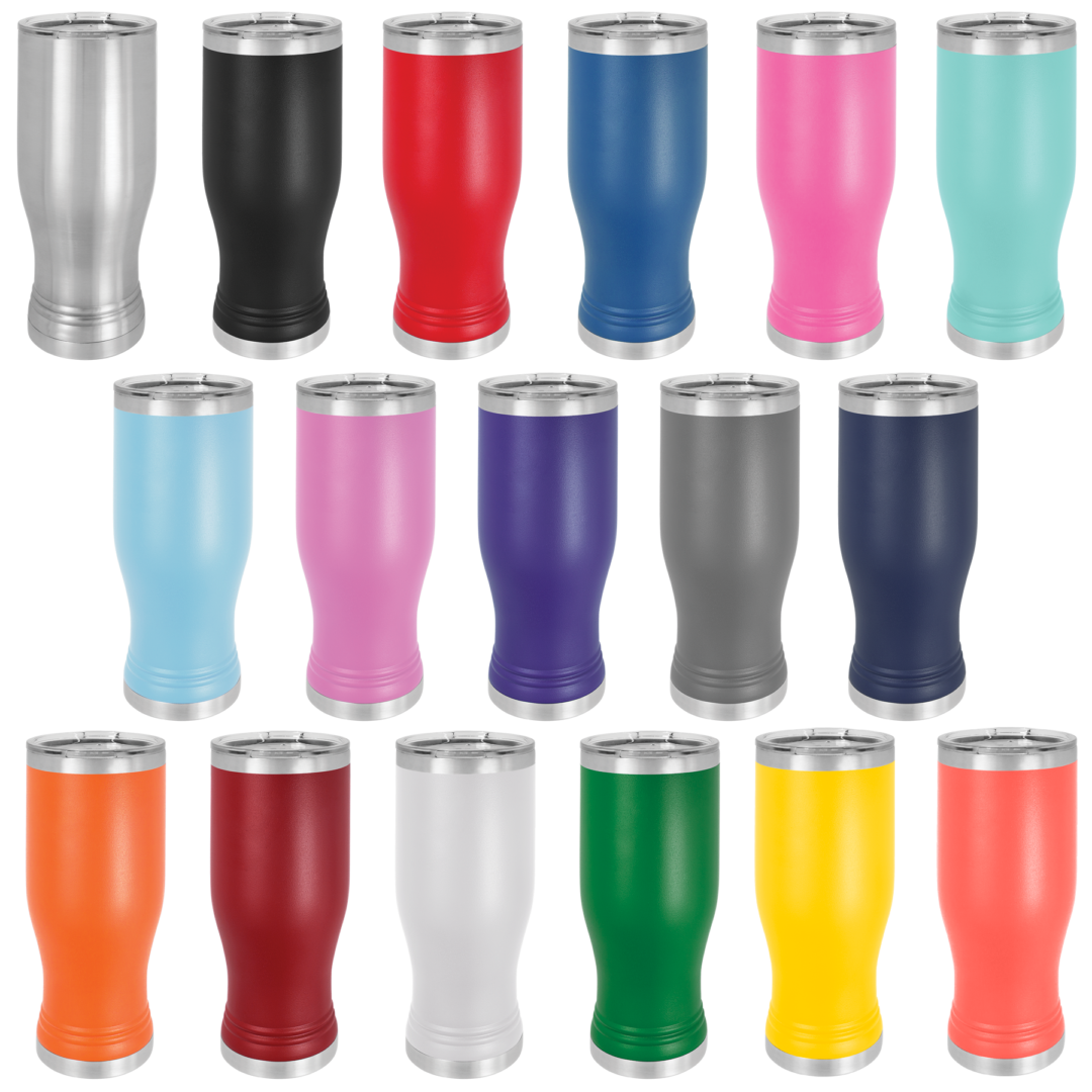 A variety of colors are shown on the same cup.