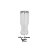 A white cup with a black top on it