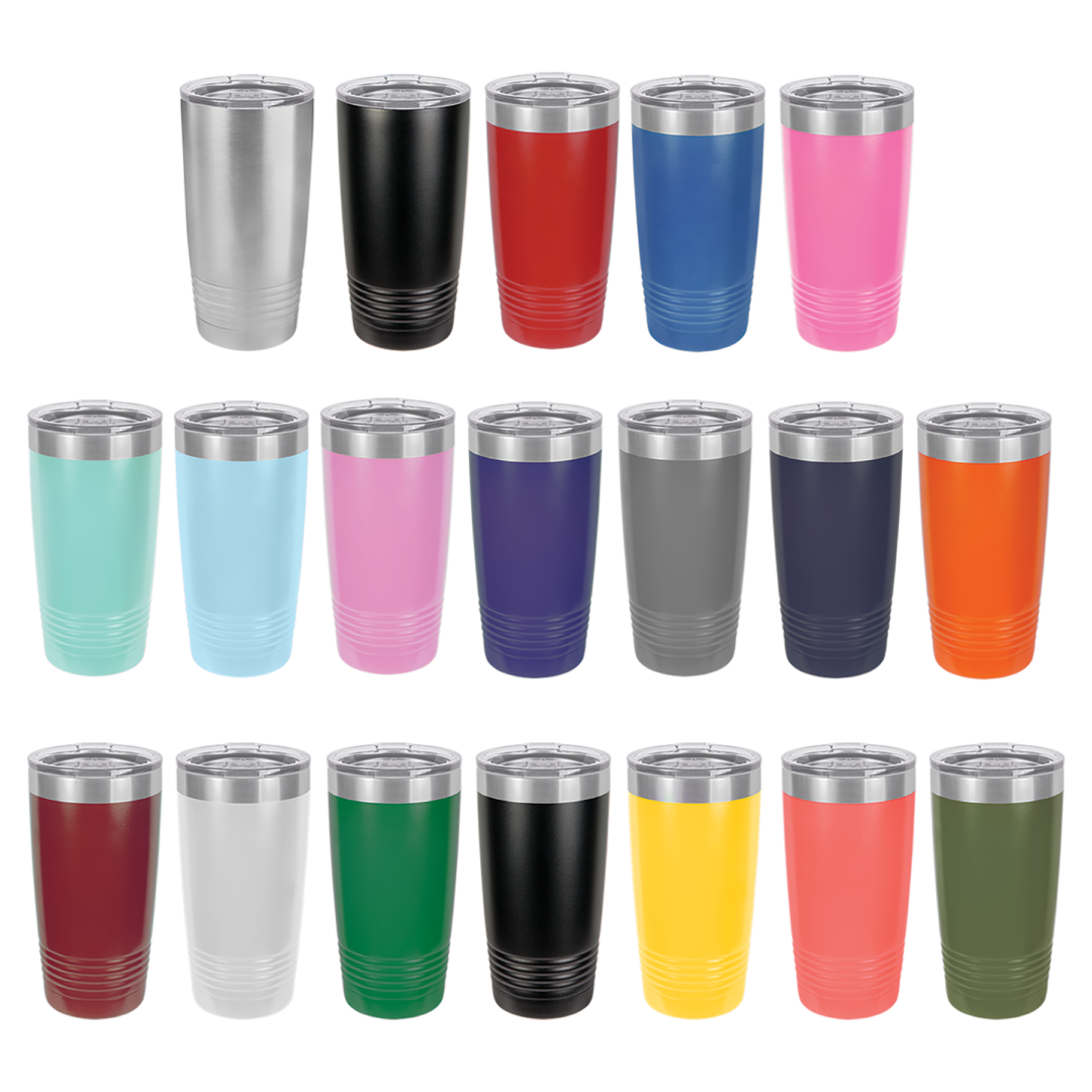 A variety of colors are shown on the same cup.