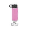 A pink lighter with a black handle.