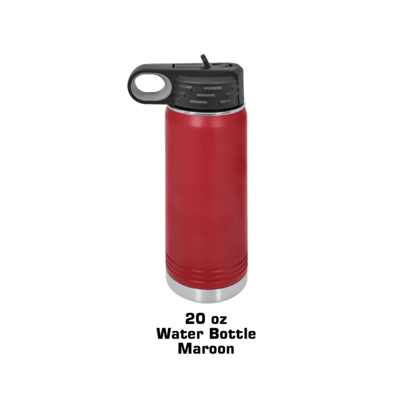 A red fire extinguisher with a black handle.