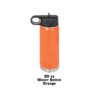 A picture of an orange lighter on a green background.