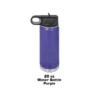 A blue spray can with a black handle.