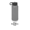 A water bottle with a handle and cap.