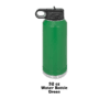 A green thermos with the lid off.
