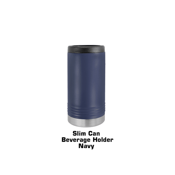 A blue can sitting on top of a green background.