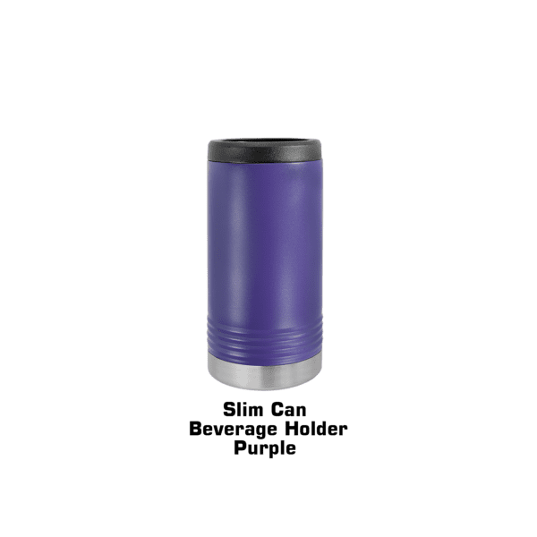 A purple can sitting on top of a green background.