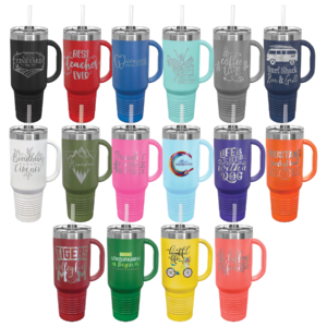 40 oz Polar Camel Insulated Handled Travel Mug - Powder Coated